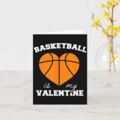 Threadrock Basketball Is My Valentine - Women's Un Kaart (Gele Bloem)
