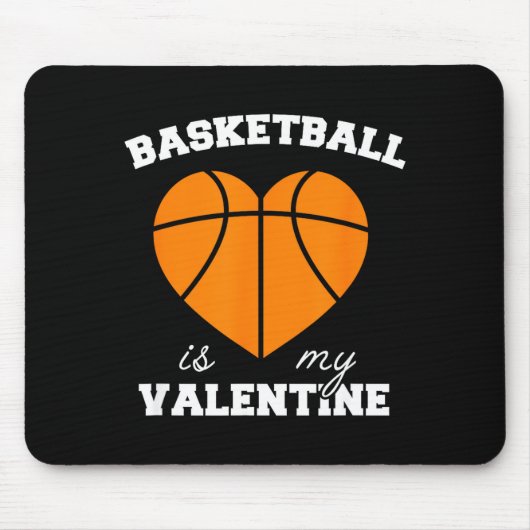 Threadrock Basketball Is My Valentine - Women's Un Muismat (Voorkant)
