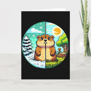 Threadrock Winter Of Lente Groundhog Day, Klein, Kaart