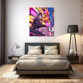 【Threads限定イラストポスター】寿司娘 GenerativeAI Foto Afdruk