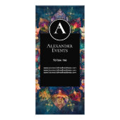 Threads of Light | Bloemig Mandala-ontwerp Reclamekaart (Achterkant)