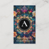 Threads of Light | Bloemig Mandala-ontwerp Visitekaartje (Voorkant)