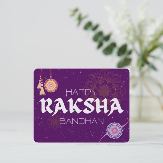 Threads of Love – Raksha Bandhan Celebration Feestdagenkaart (Staand voorkant)