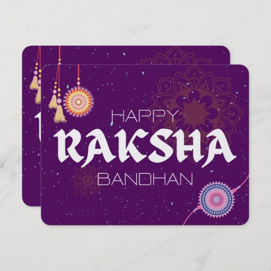 Threads of Love – Raksha Bandhan Celebration Feestdagenkaart (Voorkant / Achterkant)