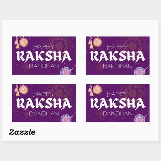 Threads of Love – Raksha Bandhan Celebration Rechthoekige Sticker (Vel)