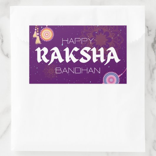 Threads of Love – Raksha Bandhan Celebration Rechthoekige Sticker (Tas)