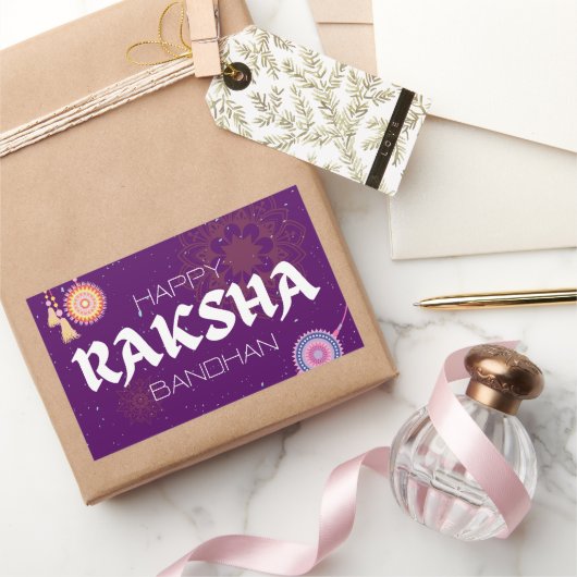Threads of Love – Raksha Bandhan Celebration Rechthoekige Sticker (Geschenken)