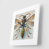 Threadwaisted wasp 210824IREF242 - Watercolor Vierkante Klok (Hoek)