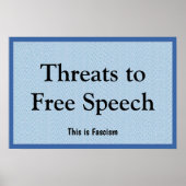 Threats to Free Speech Poster (Voorkant)