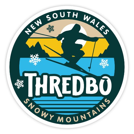 Thredbo, Nieuw-Zuid-Wales Australië Sticker