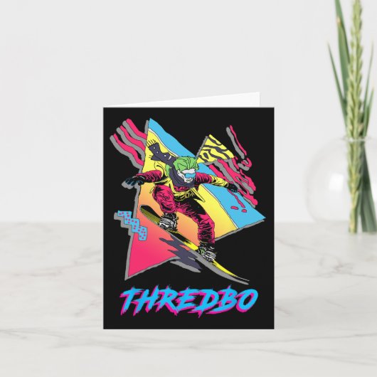 Thredbo Vibrant Snowboarding Adventure Graphic Kaart (Voorkant)