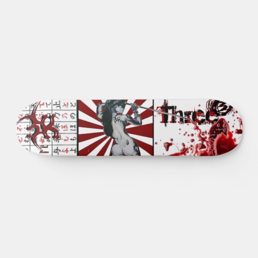 "Three3Three" Blood Script Deck Persoonlijk Skateboard (Horizontaal)