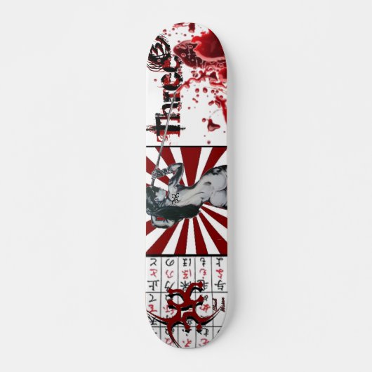 "Three3Three" Blood Script Deck Persoonlijk Skateboard (Voorkant)