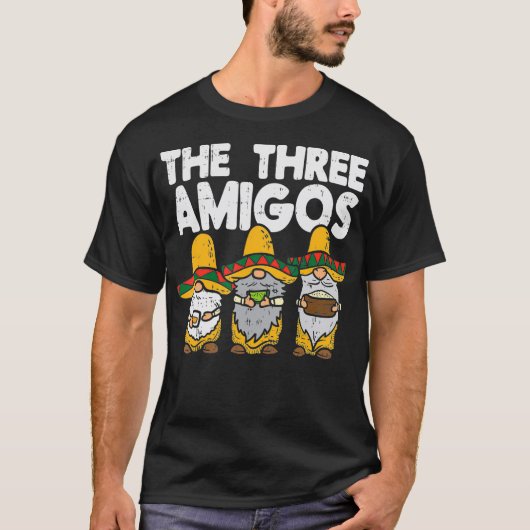 Three Amigos Mexican Gnomes Cute Cinco De Mayo Fie T-shirt (Voorkant)