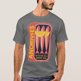 Three Anchovies in Olive Lemon Can gift T-shirt