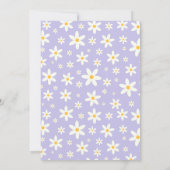 THREE and Thriving Purple Daisy 3rd Birthday Kaart (Achterkant)