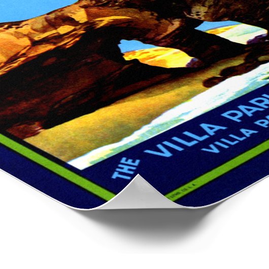 Three Arches Valencia Sinaasappels Fruitkrat Label Poster (Hoek)