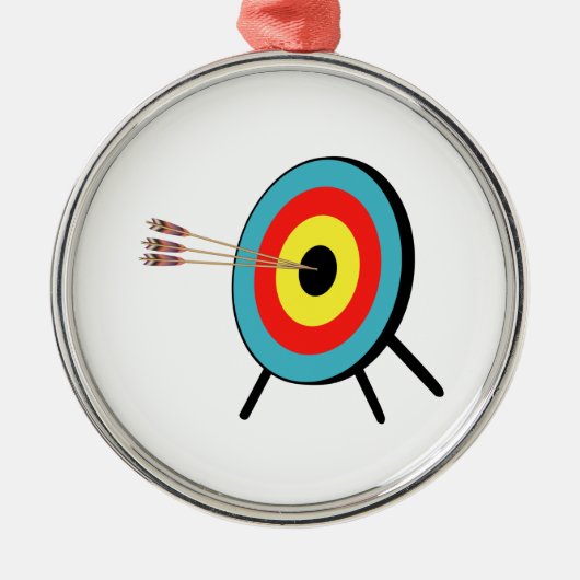 Three Arrow Bullseye Metalen Ornament (Voorkant)