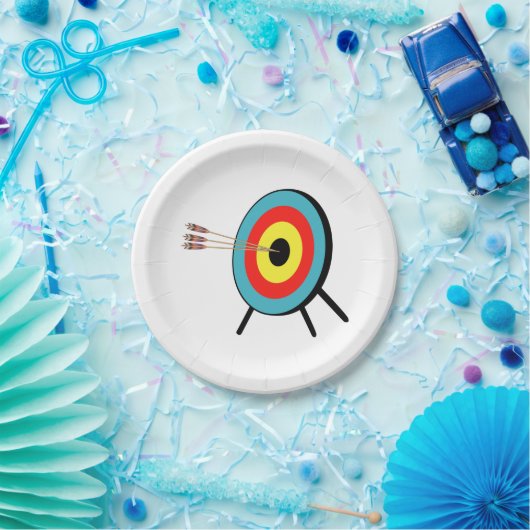 Three Arrow Bullseye Papieren Bordje (Feest)