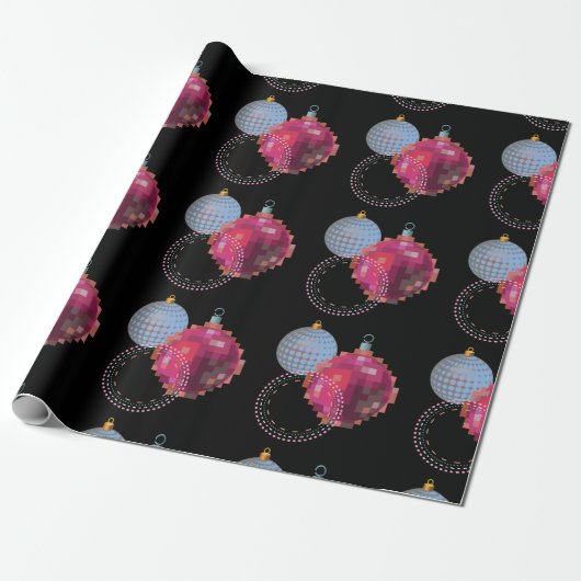 Three Ball Xmas Paper Cadeaupapier (Uitgerold)