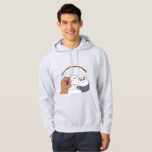 Three Bears Fun – Cute Clothing Design Hoodie (Voorkant volledig)