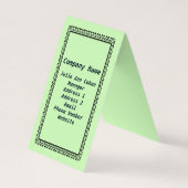 Three Black Cat Musician Bladmuziek Groen Visitekaartje (Achterkant)