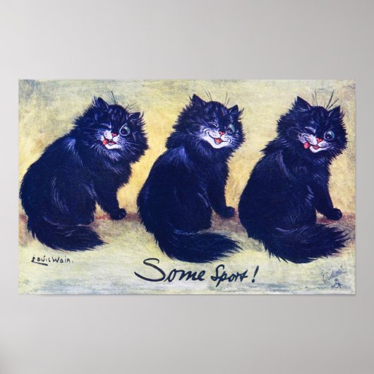 Three Black Cats, Louis Wain Poster (Voorkant)