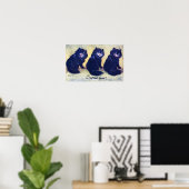 Three Black Cats, Louis Wain Poster (Thuiskantoor)