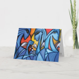 Three Blue Angels Greeting Card Kaart