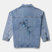 Three Blue Butterflies door Molly Harrison Denim Jacket (Achterkant)
