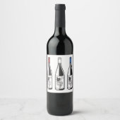 Three Bottles Food and Beverage Label Set Wijn Etiket (Voorkant)