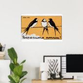 Three Brids - Matchbox Print - Aesthetic Wall Art (Thuiskantoor)