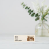 "Three Brown Horses"-kaart met Gepersonaliseerd pr Mini Visitekaartje (Staand voorkant)