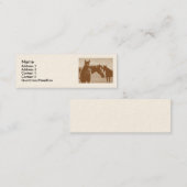 "Three Brown Horses"-kaart met Gepersonaliseerd pr Mini Visitekaartje (Voorkant / Achterkant)