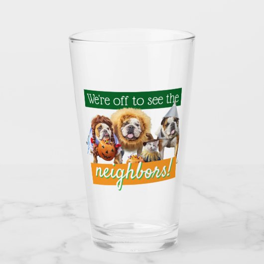 Three Bulldogs in Costumes Glas (Voorkant)