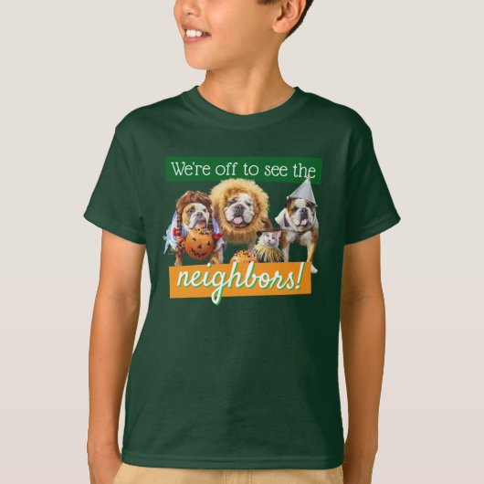 Three Bulldogs in Costumes T-shirt (Voorkant)