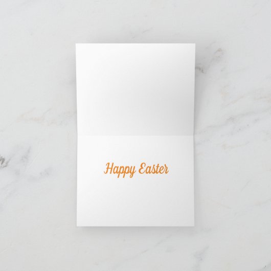 Three bunnies easter card hand painted fine art kaart (Binnen)