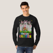 Three Bunny Ragdoll Cats & Easter Egg Basket Easte T-shirt (Voorkant volledig)