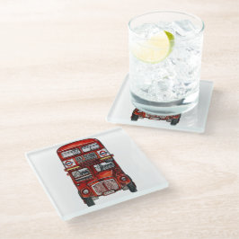 Three Buses Glazen Onderzetter