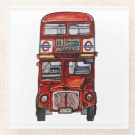 Three Buses Glazen Onderzetter