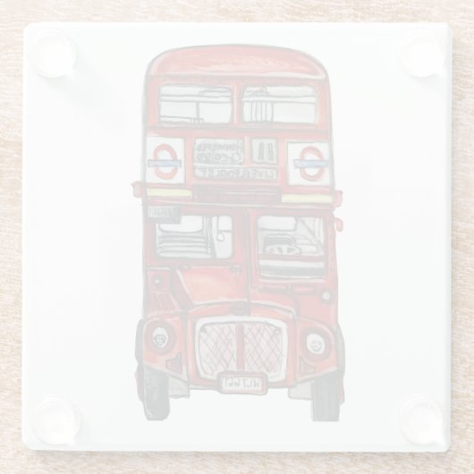 Three Buses Glazen Onderzetter (Achterkant)