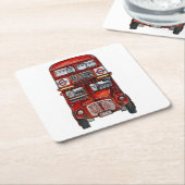 Three Buses Kartonnen Onderzetters (Schuin)