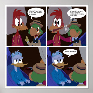 Three caballeros comic poster