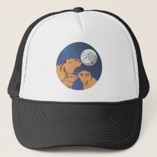 Three Capybara Moon Funny Pelican Capybara Wolf Trucker Pet
