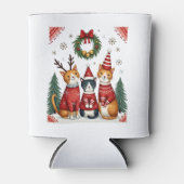 Three Cat Funny Christmas Cat Ugly Xmas Sweater Me Blikjeskoeler (Voorkant)