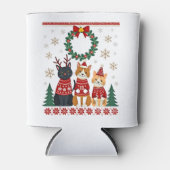 Three Cat Funny Christmas Cat Ugly Xmas Sweater Me Blikjeskoeler (Voorkant)