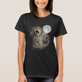 Three Cat Meow Moon Funny Weird Cursed Meme T-shirt (Voorkant)