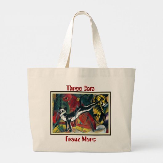 Three Cats by Franz Marc - Canvas Canvas tas (Achterkant)