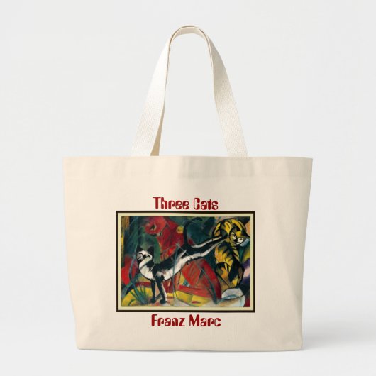 Three Cats by Franz Marc - Canvas Canvas tas (Voorkant)