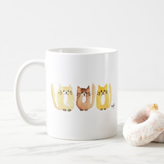 Three Cats Koffiemok (Met donut)